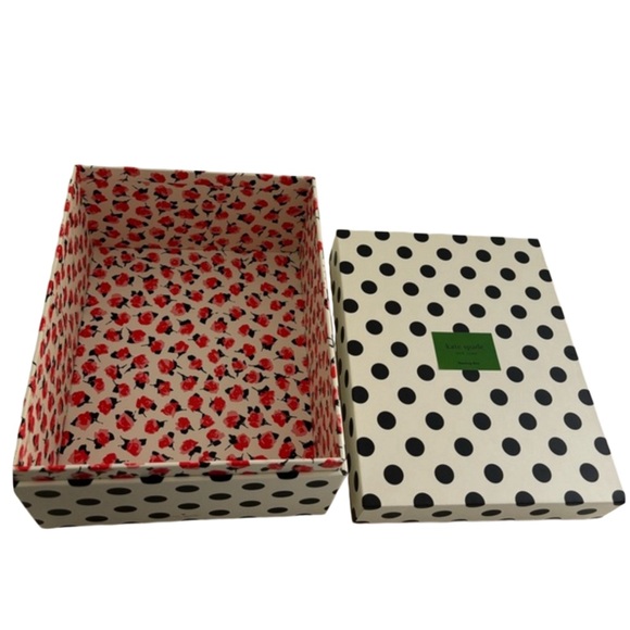 Kate Spade New York Small Nesting Storage Box Black Dots NWT - Picture 9 of 12